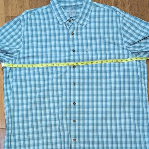 Carhartt Blue and White Casual Button Down Shirt Men's Size 3XL - Picture 9 of 11
